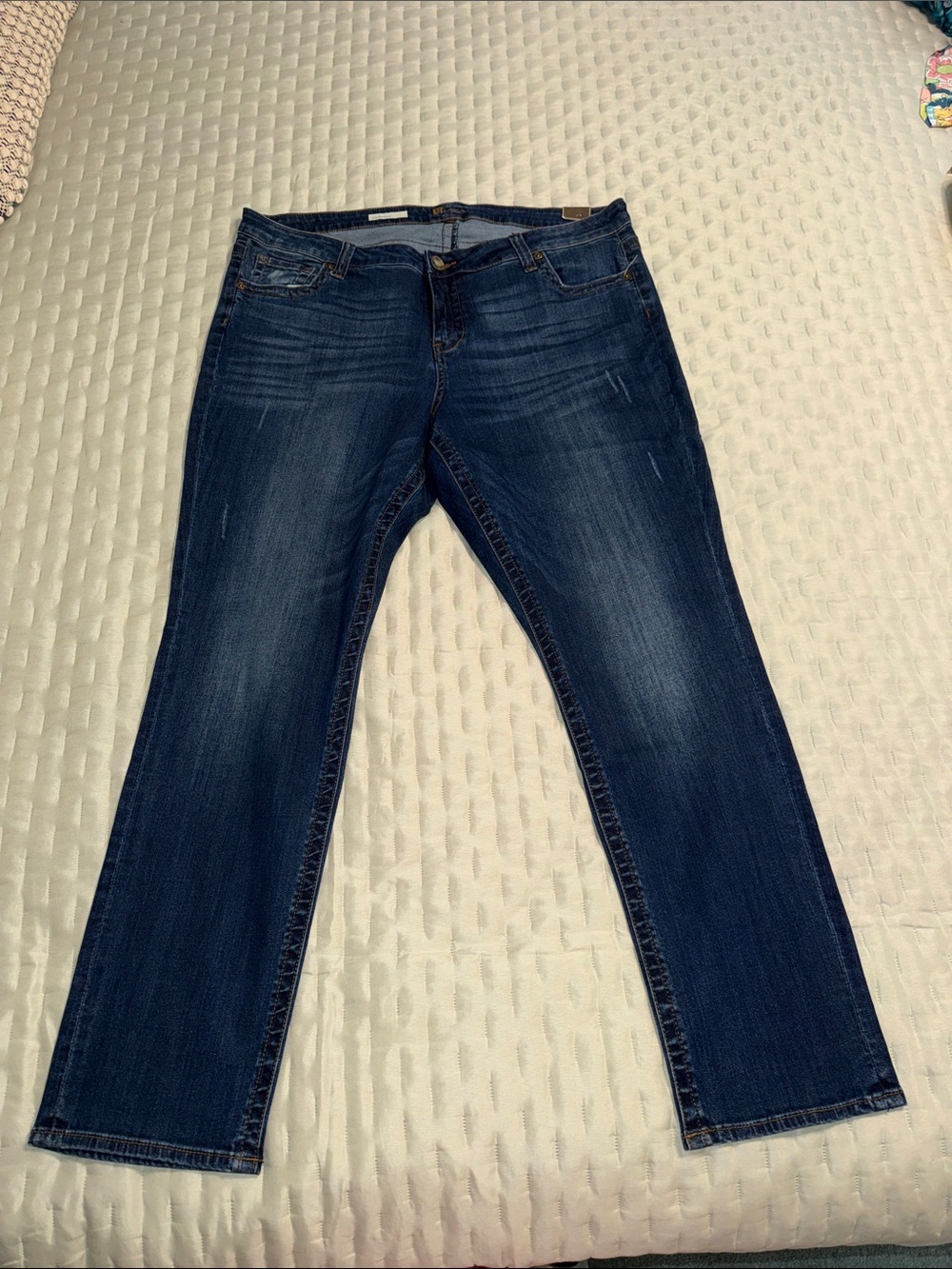 Kut from the Kloth Women's Straight Leg Jeans - Dark Blue Wash